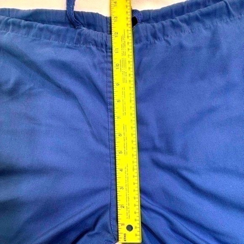 Landau Pants Scrubs Royal Blue Medium Petite Straight Leg Drawstring Pockets - Picture 9 of 11